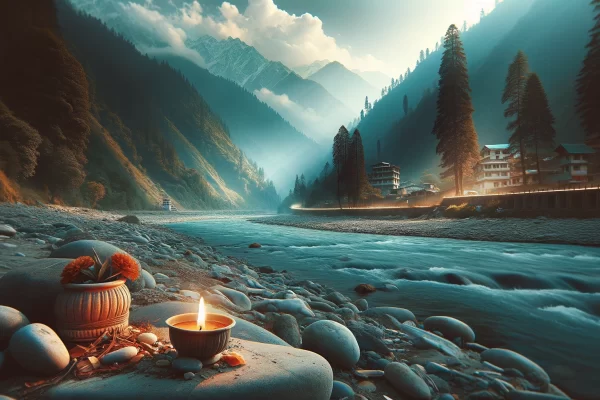 image that visually represents the themes of safety, remembrance, and the natural beauty of Himachal Pradesh's landscapes