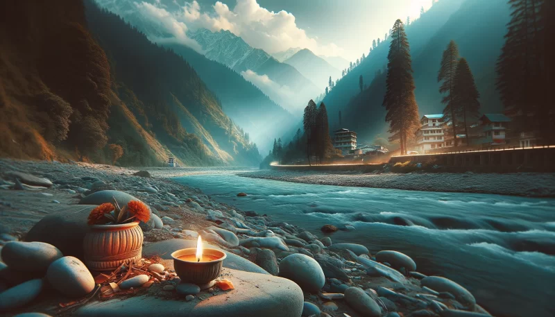 image that visually represents the themes of safety, remembrance, and the natural beauty of Himachal Pradesh's landscapes