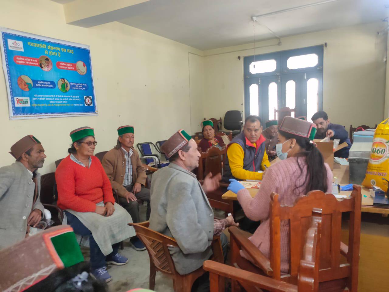ग्राम पंचायत कोठी में आयोजित हुआ नि:शुल्क स्वास्थ्य शिविर