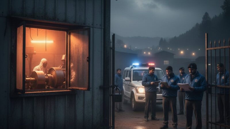 ग्वालथाई दवा फैक्टरी कार्रवाई: बाहर ताला, अंदर उत्पादन—ड्रग्स कंट्रोल विभाग ने की बड़ी छापेमारी